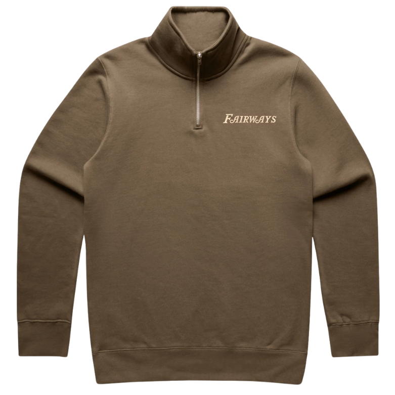 FAIRWAYS 1/4 ZIP - WALNUT