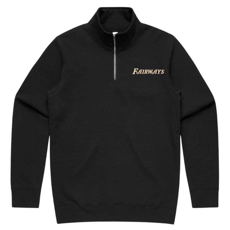 FAIRWAYS 1/4 ZIP - BLACK