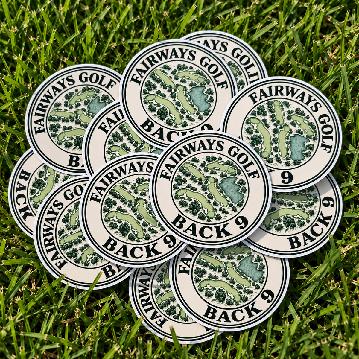 Back 9 Course Sticker