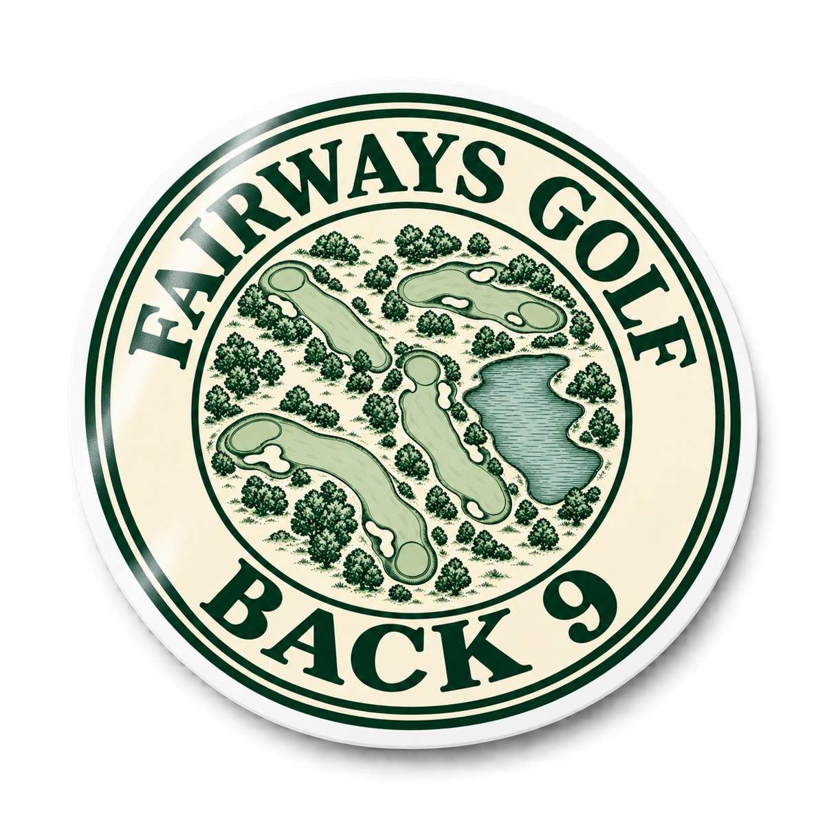 Back 9 Course Sticker